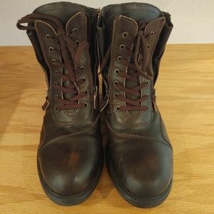 Falco Aviator Motorcycle Boots in Brown, US Size 11